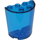 LEGO Transparent Dark Blue Cylinder 2 x 4 x 4 Half (6218 / 20430)