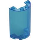 LEGO Transparent Dark Blue Cylinder 2 x 4 x 5 Half (35313 / 85941)