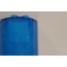 LEGO Transparent Dark Blue Cylinder 2 x 4 x 5 Half with Orange and Black Stripes Sticker from Set 5985 (85941)