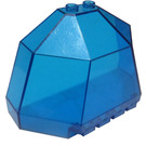 LEGO Transparant Donkerblauw Voorkant Octagonal Top (6084)