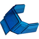 LEGO Transparant donkerblauw Glas voor Trein Voorkant Sloping Top (2918)