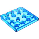 LEGO Transparant Donkerblauw Scharnier Plaat 4 x 4 Voertuig Roof (4213)