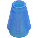 LEGO Transparent Dark Blue Opal Cone 1 x 1 with Top Groove (28701 / 59900)