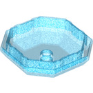 LEGO Transparenter dunkelblauer Opal Octagonal Felsen Unterseite  (80337)