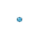 LEGO Transparent Dark Blue Opal Tile 1 x 1 Round with Blue Fairy Godmother Merryweather (35380)