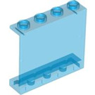 레고 투명한 진한 파란색 패널 1 x 4 x 3 측면 지지대 없음, 중공 스터드 (4215 / 30007)