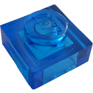 LEGO Transparent Dark Blue Plate 1 x 1 (3024 / 28554)