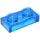 LEGO Transparent Dark Blue Plate 1 x 2 (3023 / 28653)