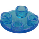 LEGO Bleu Foncé Transparent assiette 2 x 2 Rond avec Arrondi Bas (2654 / 28558)