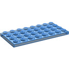 LEGO Blu scuro trasparente Piastra 4 x 8 (3035)