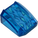 LEGO Transparant Donkerblauw Helling 1 x 2 x 2 Gebogen met Flowing Water Sticker (28659)