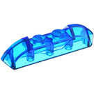 LEGO Transparent Dark Blue Slope 1 x 4 Curved with Sloped Ends and Two Top Studs (40996)