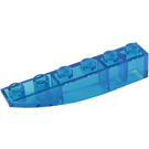 LEGO Transparant Donkerblauw Helling 1 x 6 Gebogen Omgekeerd (41763 / 42023)