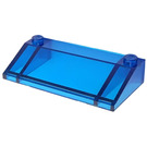 LEGO Bleu Foncé Transparent Pente 3 x 6 (25°) avec parois intérieures (3939 / 6208)