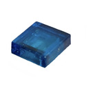 LEGO Transparant Donkerblauw Tegel 1 x 1 met groef (3070 / 30039)