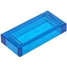 LEGO Transparentes Dunkelblau Fliese 1 x 2 mit Nut (3069 / 30070)