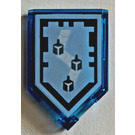 LEGO Transparent Dark Blue Tile 2 x 3 Pentagonal with Beam Jump Power Shield (22385)