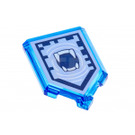 LEGO Transparent Dark Blue Tile 2 x 3 Pentagonal with Nexo Power Shield Roaring Righteousness (22385)
