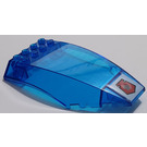LEGO Bleu foncé transparent Pare-brise 10 x 6 x 2 avec Espacer Police 3 Badge Autocollant (45705)