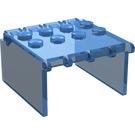 LEGO Transparant Donkerblauw Voorruit 4 x 4 x 2 Overkapping Extender (2337)