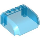 LEGO Transparant Donkerblauw Voorruit 5 x 6 x 2 Gebogen (61484 / 92115)