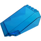 LEGO Transparant Donkerblauw Voorruit 6 x 8 x 3 Wig (32086)