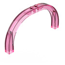 LEGO Transparent Dark Pink Arch 1 x 12 x 5 with Curved Top (6184)