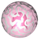 LEGO Transparent Dark Pink Ball with Stud Holder and Brain Decoration (21651)