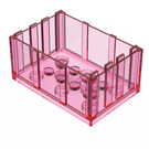 LEGO Transparentes dunkles Rosa Box 4 x 6 (4237 / 33340)