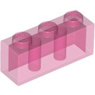 LEGO Transparentes dunkles Rosa Backstein 1 x 3 (3622 / 45505)
