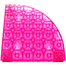 LEGO Transparent Rose Foncé Brique 12 x 12 Rond Coin avec 3 chevilles (47376)