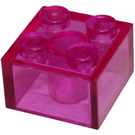 LEGO Rosa oscuro transparente Ladrillo 2 x 2 (3003 / 6223)