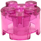 LEGO Transparent Dark Pink Brick 2 x 2 Round (3941 / 6143)