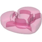 LEGO Transparent Dark Pink Clikits Heart Icon 2 x 2 (45451)