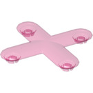 LEGO Transparentes dunkles Rosa Verbinder 2 x 2 Kreuz (48107)