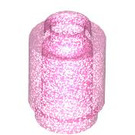 LEGO Transparent Dark Pink Opal Brick 1 x 1 Round with Open Stud (3062 / 30068)
