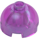 LEGO Transparent Dark Pink Opal Brick 2 x 2 Round with Dome Top (Hollow Stud, Axle Holder) (3262 / 30367)