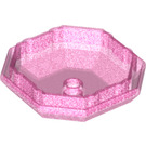 LEGO Opale rose foncé transparente Octagonal Osciller Bas  (80337)
