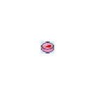 LEGO Transparent Dark Pink Opal Tile 1 x 1 Round with Red Fairy Godmother Flora (35380)