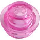 LEGO Rose Foncé Transparent assiette 1 x 1 Rond (6141 / 30057)