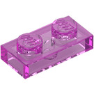 LEGO Rose Foncé Transparent assiette 1 x 2 (3023 / 28653)