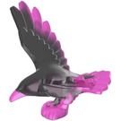 LEGO Transparentes dunkles Rosa Raven mit Marmoriert Schwarz