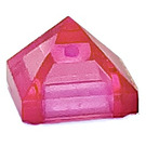 LEGO Transparentes dunkles Rosa Schrägstein 1 x 1 x 0.7 Pyramide (22388 / 35344)