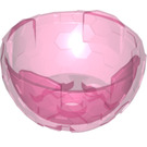 LEGO Transparent Dark Pink Sphere Half with Hexagons (13754)