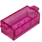 LEGO Transparentes dunkles Rosa Treasure Chest Unterseite mit Schlitzen hinten (4738 / 54195)