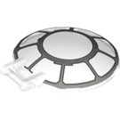 LEGO Transparent Dish 6 x 6 with Handle with SW Millennium Falcon Cannon Window (18675 / 34447)