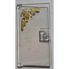 LEGO Transparent Door 1 x 4 x 6 with Stud Handle with Left Gold Fleur-de-lis Pattern Sticker