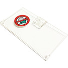 LEGO Transparent Door 1 x 4 x 6 with Stud Handle with Prohibition Sign, Mojo Jojo Head Sticker (35290)