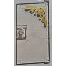 LEGO Transparent Door 1 x 4 x 6 with Stud Handle with Right Gold Fleur-de-lis Pattern Sticker
