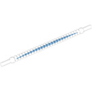 LEGO Transparent Flexible Ribbed Hose (10 Studs) with Blue Center (27328)